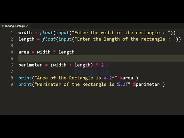 فیلم آموزشی: برنامه پایتون برای یافتن مساحت و محیط مستطیل | آموزش با زیرنویس فارسی