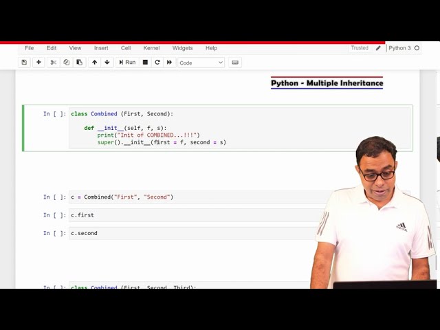 فیلم آموزشی: وراثت چندگانه در پایتون - نحوه استفاده از super & __init___ برای مقداردهی اولیه کلاس پایه پایتون