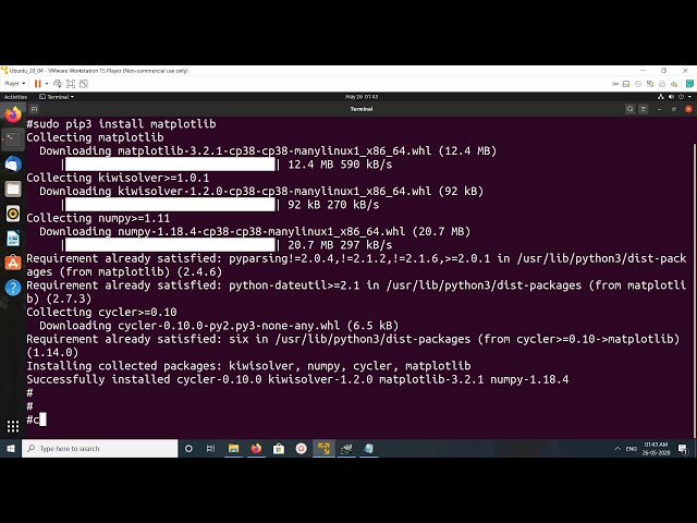 فیلم آموزشی: نحوه نصب matplotlib با پایتون 3 با زیرنویس فارسی