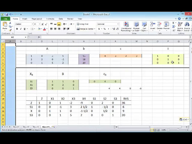 فیلم آموزشی: ساخت جدول Simplex با استفاده از Microsoft Excel با زیرنویس فارسی