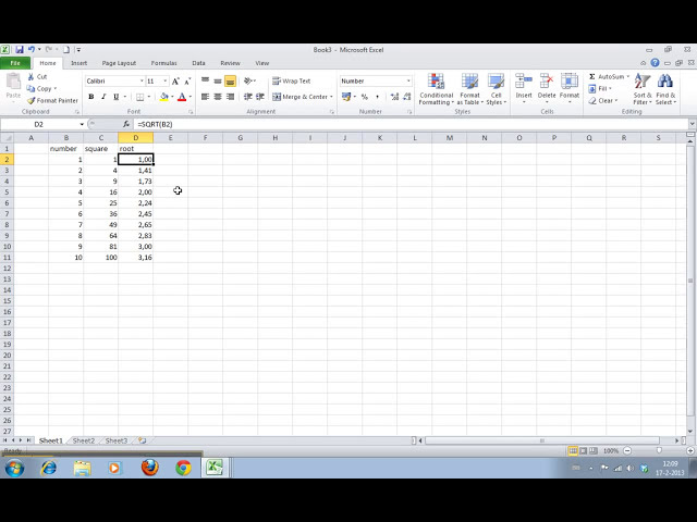 فیلم آموزشی: نحوه محاسبه ریشه و مربع با استفاده از POWER و SQRT در Excel 2010 با زیرنویس فارسی