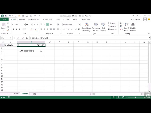 فیلم آموزشی: آموزش پیشرفته Microsoft Excel 2013 | آرایه ها و ایجاد فرمول آرایه جدید با زیرنویس فارسی