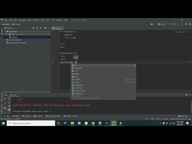 فیلم آموزشی: تابع تعریف شده توسط کاربر در pycharm | تابع تعریف شده توسط کاربر در پایتون با زیرنویس فارسی