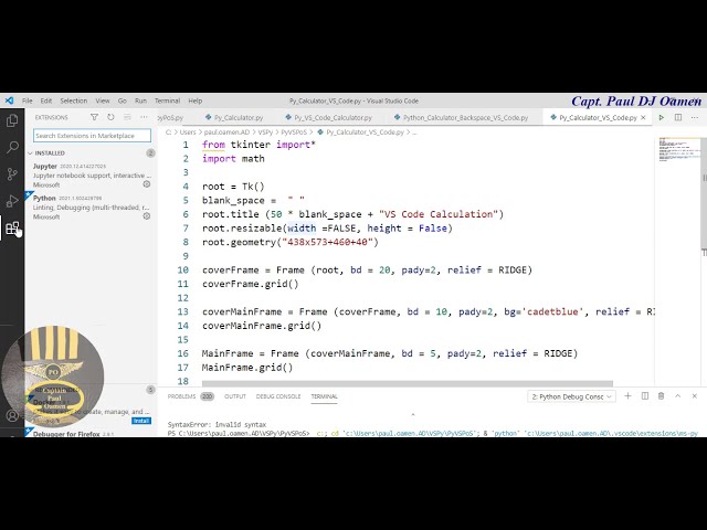 فیلم آموزشی: نحوه ایجاد ماشین حساب با استفاده از پایتون در کد ویژوال استودیو
