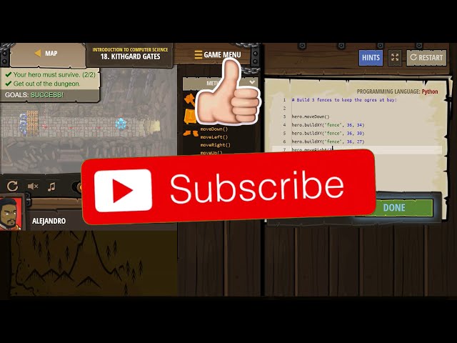 فیلم آموزشی: CodeCombat Kithgard Gates - Level 18 Python Tutorial with Solution با زیرنویس فارسی