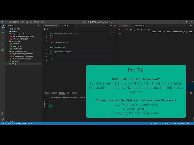 فیلم آموزشی: VSCode Python Data Science Setup، قسمت 8: Python Interactive (Jupyter) با زیرنویس فارسی