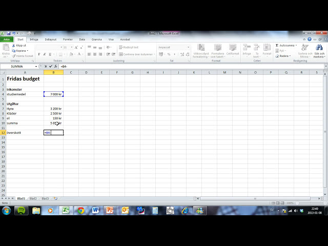 فیلم آموزشی: Excel med Jonas - Del 1- Enkel Budget با زیرنویس فارسی