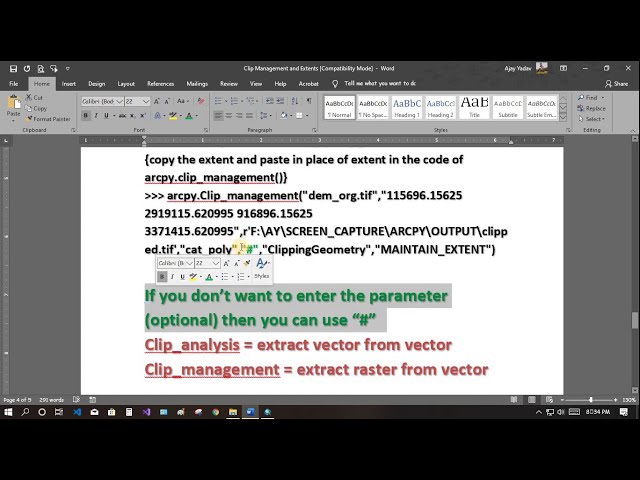 فیلم آموزشی: [PYTHON IN ARC GIS #10]مدیریت کلیپ و وسعت Raster و Polygon | کمانی با زیرنویس فارسی