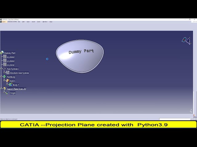 فیلم آموزشی: CATIA V5 - ایجاد Projection Plane از طراحی نمای با Pytho n با زیرنویس فارسی