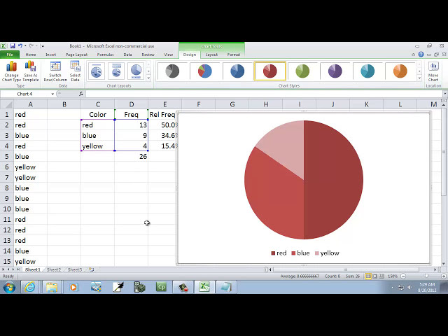 فیلم آموزشی: Excel2010: ایجاد نمودار دایره ای از داده های کیفی خلاصه شده با زیرنویس فارسی