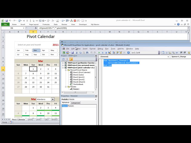 فیلم آموزشی: Pivot Calendar & Chart در Excel - توضیح داده شد با زیرنویس فارسی