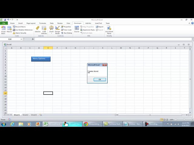 فیلم آموزشی: نحوه ایجاد یک منوی پاپ آپ در دستورالعمل های Microsoft Excel 2007 2010 با زیرنویس فارسی