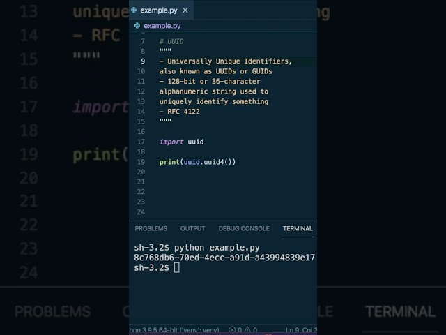 فیلم آموزشی: Python #Shorts - UUID با زیرنویس فارسی