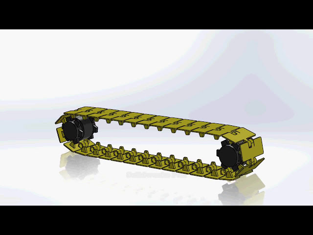 فیلم آموزشی: انیمیشن Solidworks: انیمیشن Tank Tread | مطالعه حرکت الگوی زنجیره محور