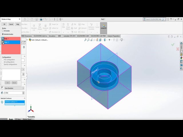فیلم آموزشی: Solidworks در یک دقیقه: چرخش برش از سطح و داخل یک شی سه بعدی با زیرنویس فارسی
