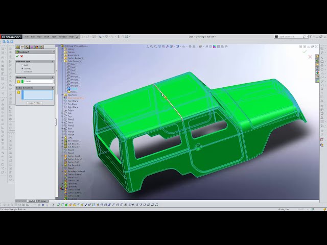 فیلم آموزشی: Jeep Wrangler Rubicon 2010 – SolidWorks Tutorial (قسمت 9)