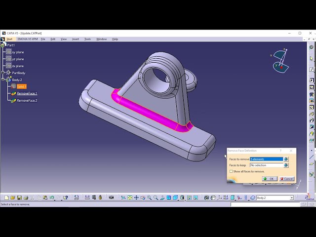 فیلم آموزشی: CATIA V5 - حذف چهره با زیرنویس فارسی