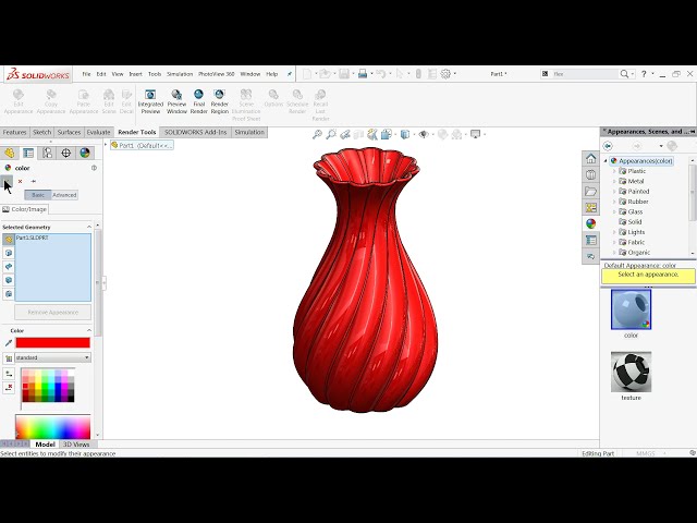 فیلم آموزشی: آموزش Solidworks Flowerpot Flex Command