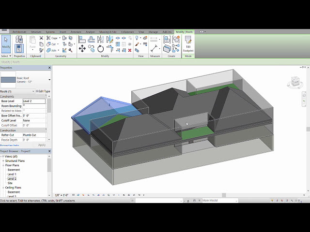 فیلم آموزشی: Autodesk Revit 2017 - چگونه یک سقف شیروانی یا هیپ بسازیم با زیرنویس فارسی