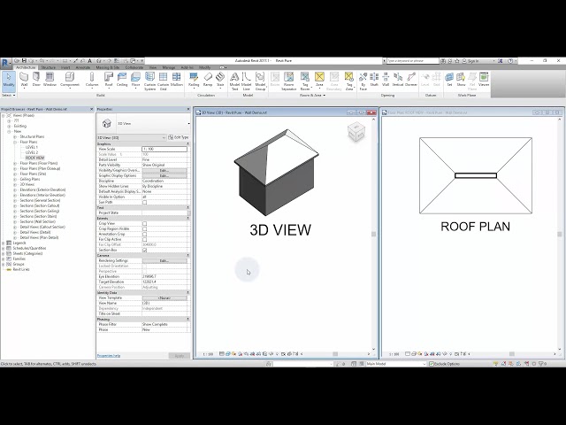 فیلم آموزشی: نکته شماره 3 سقف Revit - برای تنظیم شیب سقف، ویژگی ها را تغییر دهید با زیرنویس فارسی