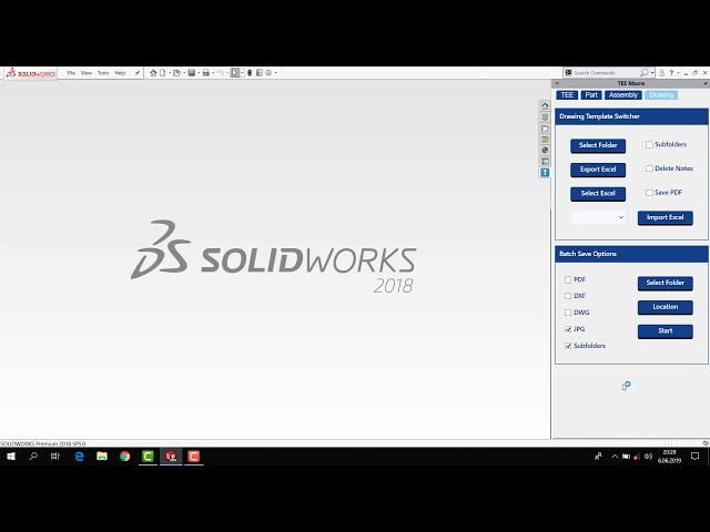 فیلم آموزشی: ماکرو Solidworks | طراحی Solidworks به صورت PDF، JPEG، DXF، DWG ذخیره می شود ماکرو TEE