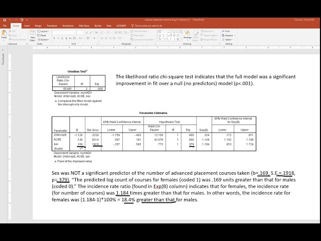 فیلم آموزشی: تفسیر رگرسیون پواسون نتایج SPSS (نمایشی مختصر) با زیرنویس فارسی