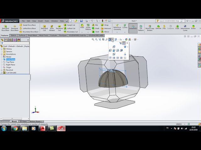 فیلم آموزشی: SOLIDWORKS COMBINE، OFFSET از سطح