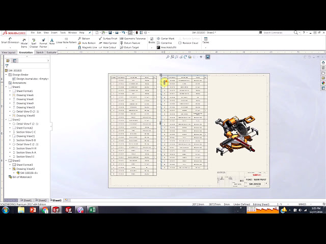 فیلم آموزشی: SOLIDWORKS: تقسیم یک BOM بلند برای قرار دادن در برگه طراحی شما با زیرنویس فارسی