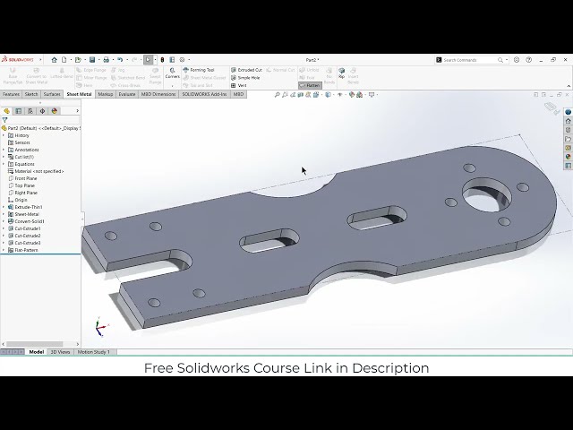 فیلم آموزشی: تمرین ورق فلز در Solidworks 2022 با زیرنویس فارسی