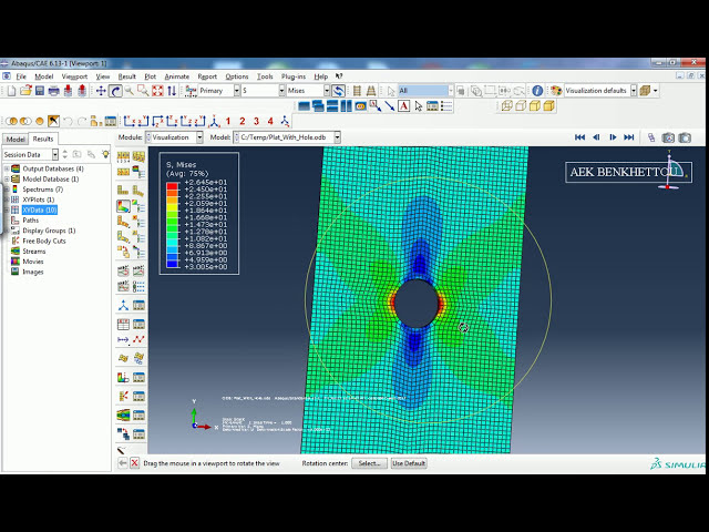 فیلم آموزشی: شبیه سازی غلظت #محدودیت در Plat با سوراخ با استفاده از #ABAQUS