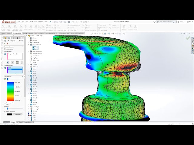 فیلم آموزشی: مقایسه بدنه در SOLIDWORKS 2020 با زیرنویس فارسی