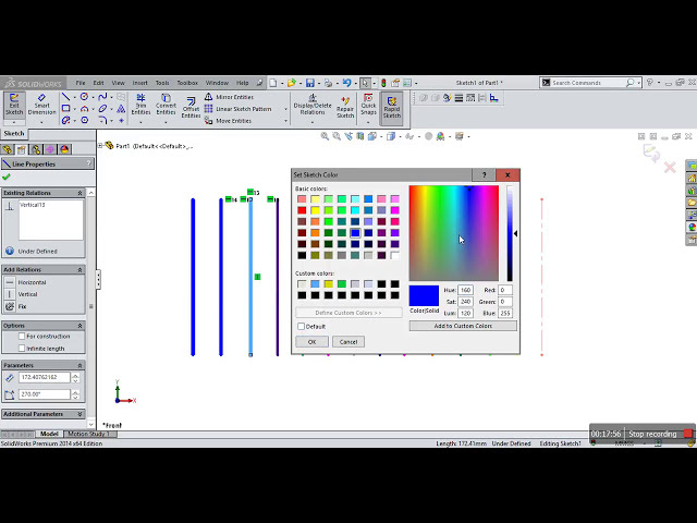 فیلم آموزشی: نحوه تغییر نوع و ضخامت خط در SOLIDWORKS درس 16