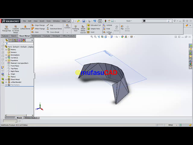 فیلم آموزشی: آموزش ورق فلزی Solidworks Lofted Bend