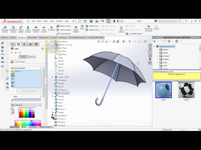 فیلم آموزشی: 「DESIGN 126」چگونه چتر بکشیم | آموزش Solidworks