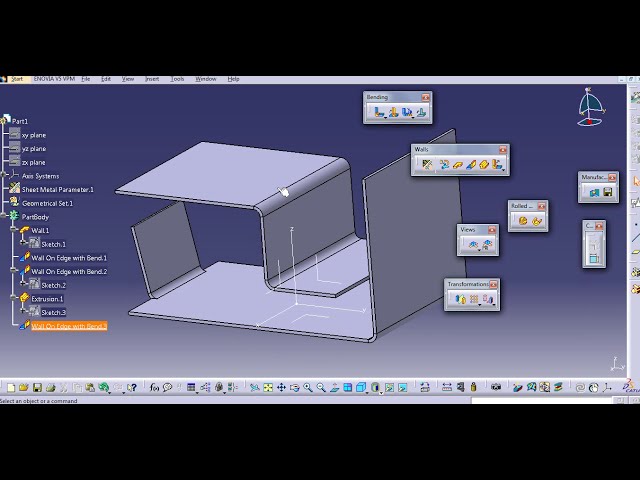 فیلم آموزشی: WALL WALL ON EDGE EXTRUSION CATIA V5 CATIA V5 با زیرنویس فارسی