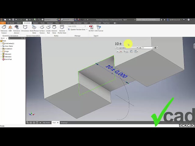 فیلم آموزشی: نحوه حاشیه نویسی سه بعدی و ارتقاء ابعاد | Autodesk Inventor