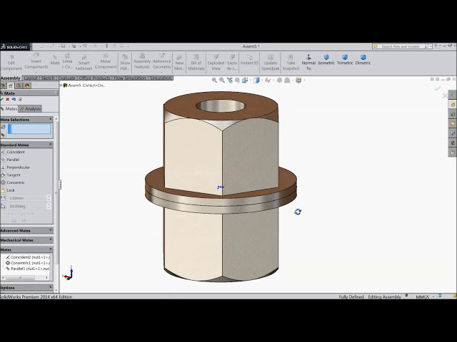 فیلم آموزشی: آموزش اسمبلی Solidworks: Mate متحدالمرکز و موازی با زیرنویس فارسی