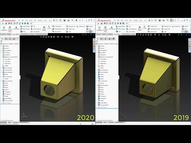 فیلم آموزشی: SOLIDWORKS 2020 CAD Tutorial - ارتقاء ورق فلز با زیرنویس فارسی