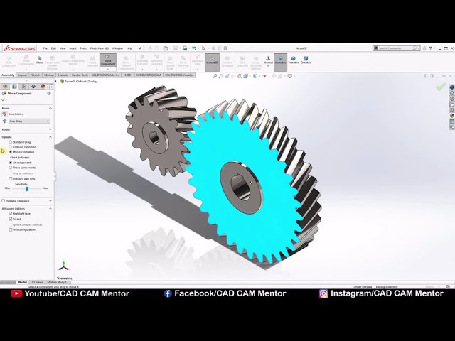 فیلم آموزشی: طراحی و مونتاژ چرخ دنده حلزونی در solidworks با استفاده از جعبه ابزار | آموزش solidworks برای مبتدی با زیرنویس فارسی