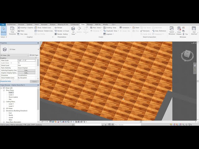 فیلم آموزشی: آموزش شماره 7 Autodesk Revit 2018 - ویرایش فرش، چوب سخت و کاشی - طراحی خانه Habitat با زیرنویس فارسی