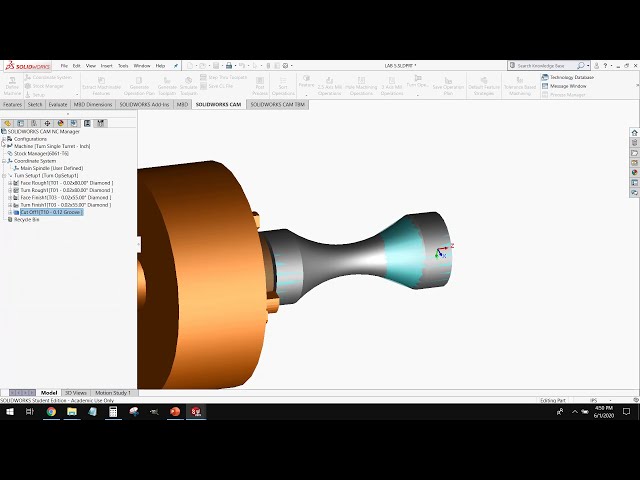 فیلم آموزشی: Solidworks CAM: Basic Lathe Parts با زیرنویس فارسی