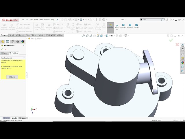 فیلم آموزشی: آموزش Solidworks Exercise 148, Shell, Fillet, Hole Wizard, Plane, Extruded Boss