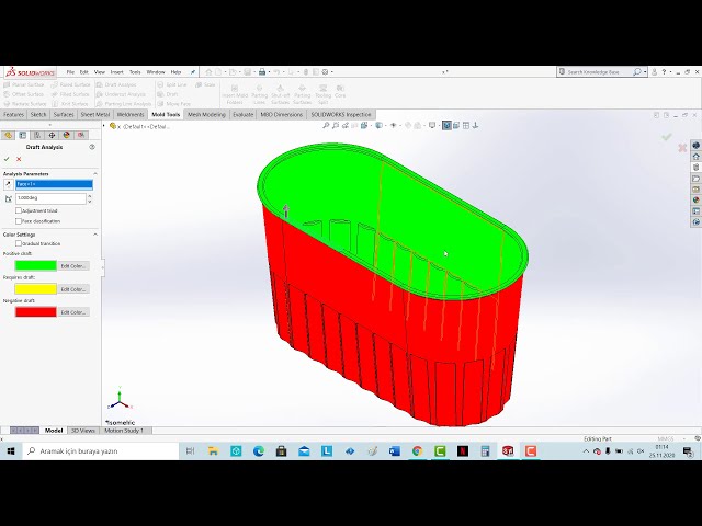 فیلم آموزشی: SOLIDWORKS 2020 / طراحی قالب در سالیدورکس | حفره و هسته در Solidworks