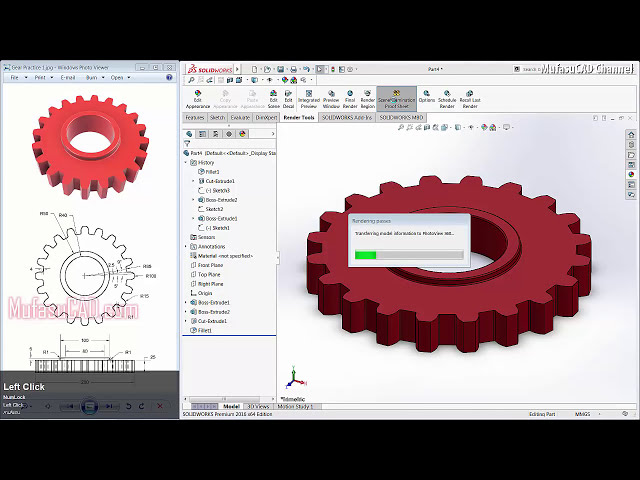 فیلم آموزشی: آموزش مدلسازی سه بعدی Solidworks Gear | تمرین 1 با زیرنویس فارسی