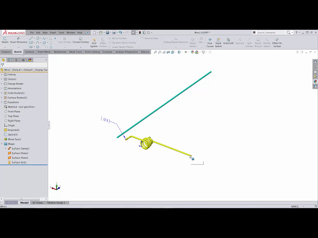 فیلم آموزشی: آموزش SOLIDWORKS: تعیین طول یک سیم خم شده با استفاده از معادلات هدایت شده توسط ویژگی های مدل با زیرنویس فارسی