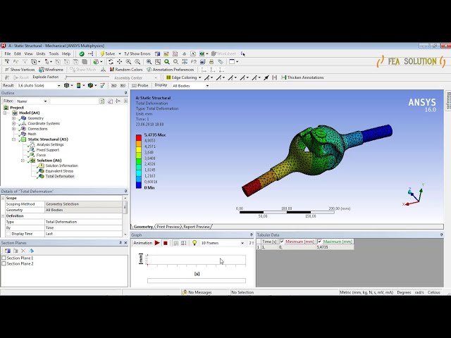 فیلم آموزشی: Ansys Mechanical Tutorial 1// Universal Joint ( نظری و عملی )