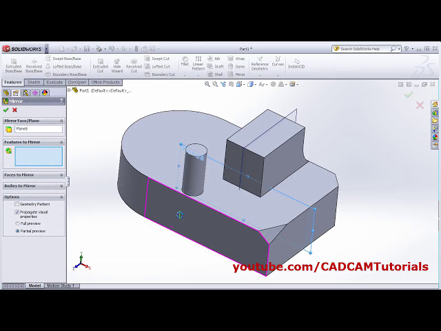 فیلم آموزشی: آموزش مبانی SolidWorks برای مبتدیان - 5 | فیله، پخ، هواپیما، آینه، خواص جرمی با زیرنویس فارسی