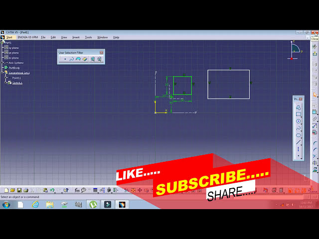 فیلم آموزشی: CATIA V5 -ابزار طراحی (شبکه، اتصال به نقطه، عنصر ساختمانی، محدودیت های هندسی و ابعادی) با زیرنویس فارسی