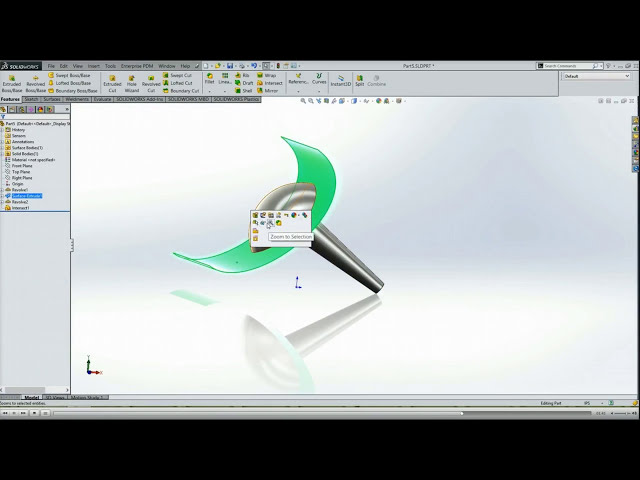 فیلم آموزشی: نکته فنی ویدیویی: نحوه استفاده از SOLIDWORKS Intersect Tool
