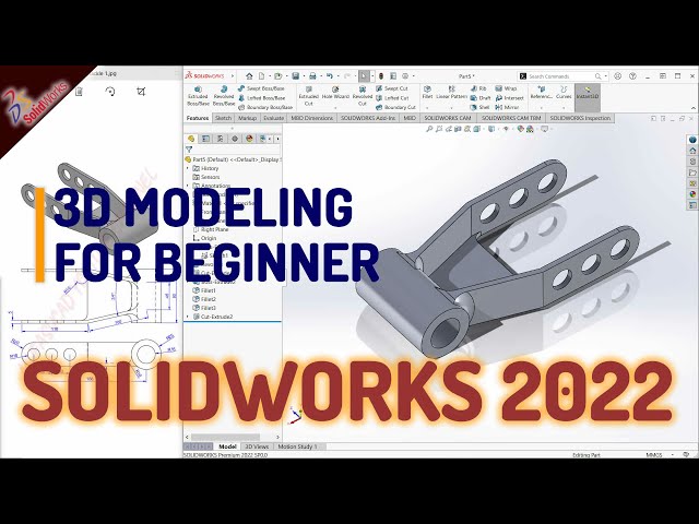 فیلم آموزشی: Solidworks 2022 Basic Modeling 3D Tutorial for Basic Exercise 01 (کامل) با زیرنویس فارسی